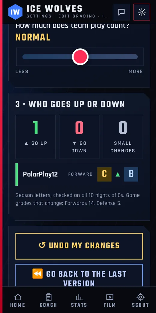 Who goes up or down